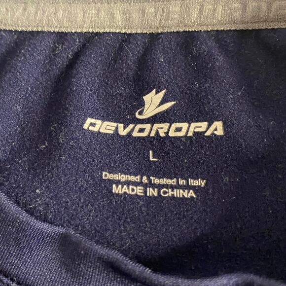 Minimalist Activewear Navy Long Sleeve Performance Shirt Devoropa Large - Picture 3 of 6